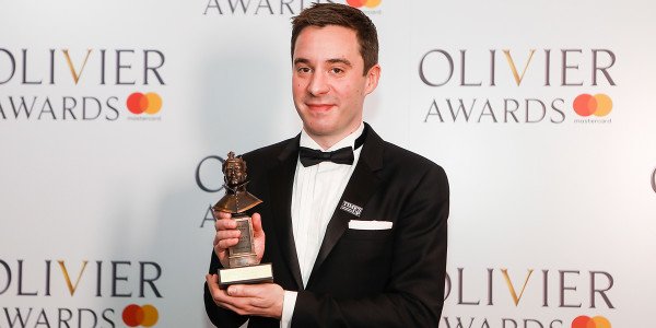 James Graham backstage at the 2018 Olivier Awards
