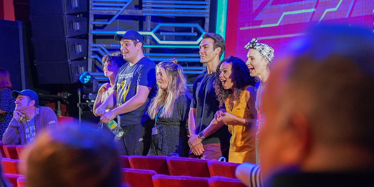 The cast of Back To The Future - The Musical at the Kids Week Q&A