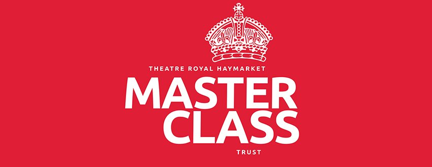 Masterclass logo featuring bold text on a simple background, promoting careers in theatre.