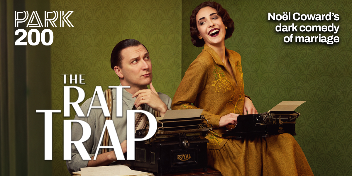 On the left it reads 'The Rat Trap' on the right is an image of two people sitting at a brown desk